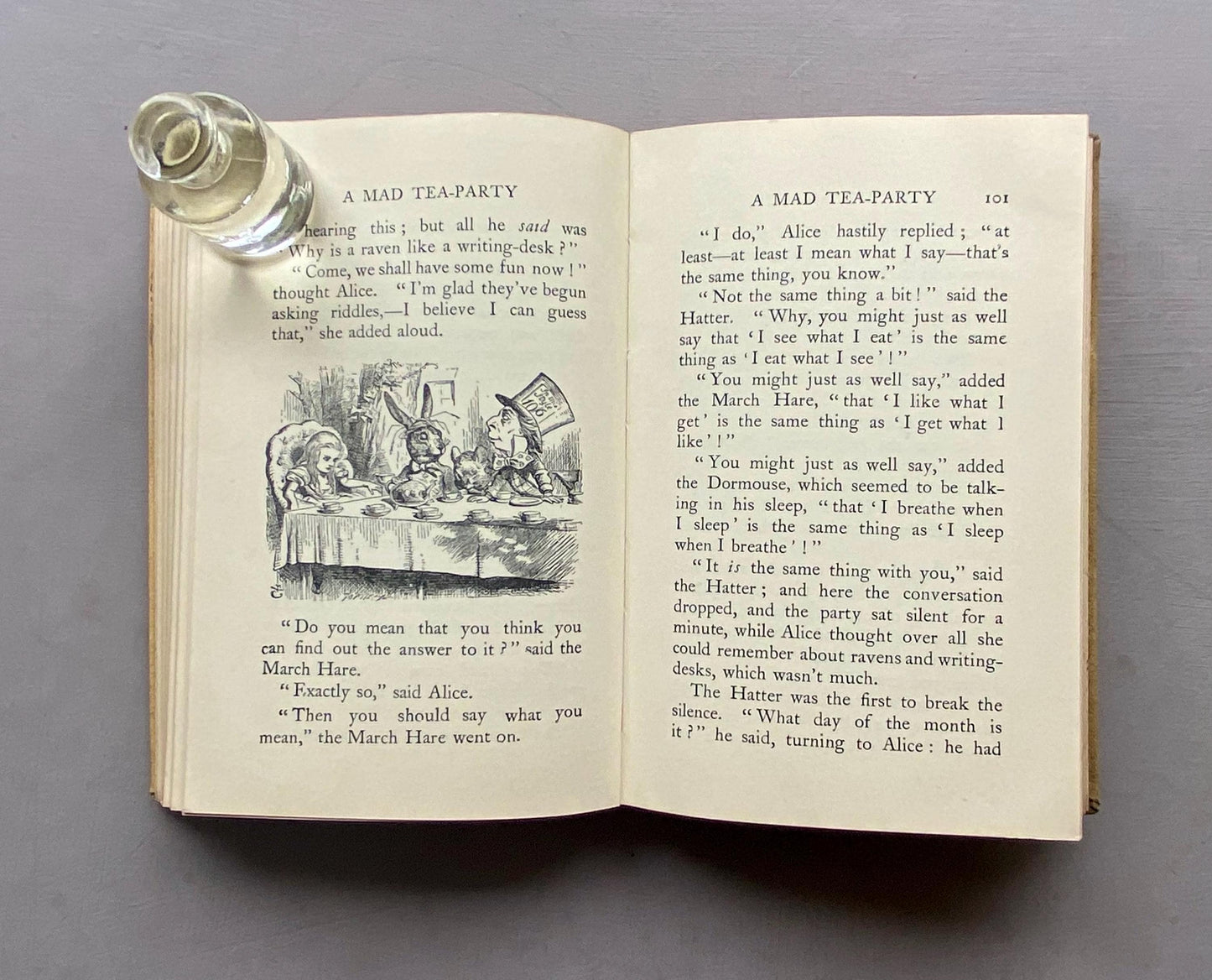 Alice's Adventures in Wonderland by Lewis Carroll. With Illustrations by John Tenniel. Published by Macmillan & Co in 1938.
