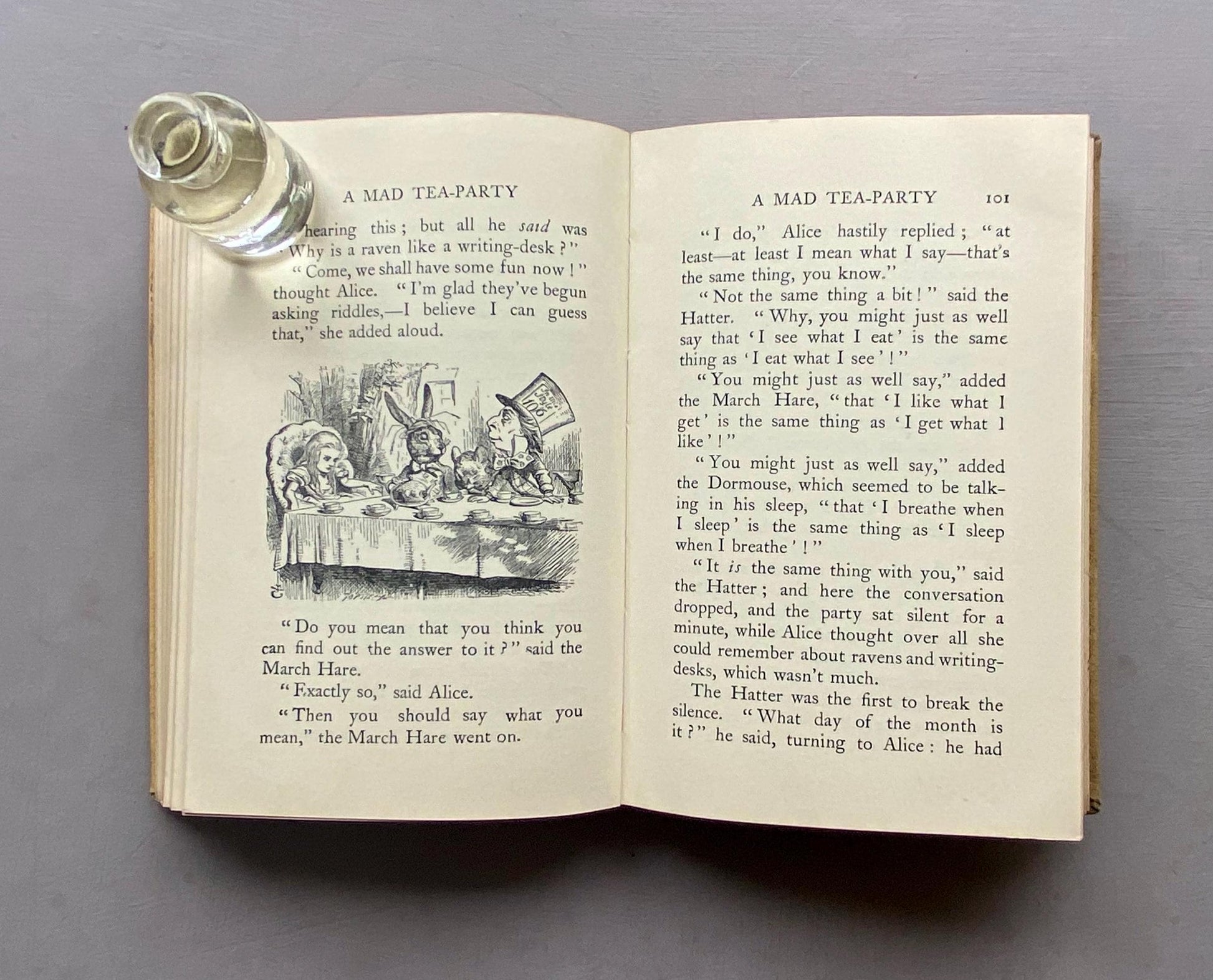 Alice's Adventures in Wonderland by Lewis Carroll. With Illustrations by John Tenniel. Published by Macmillan & Co in 1938.