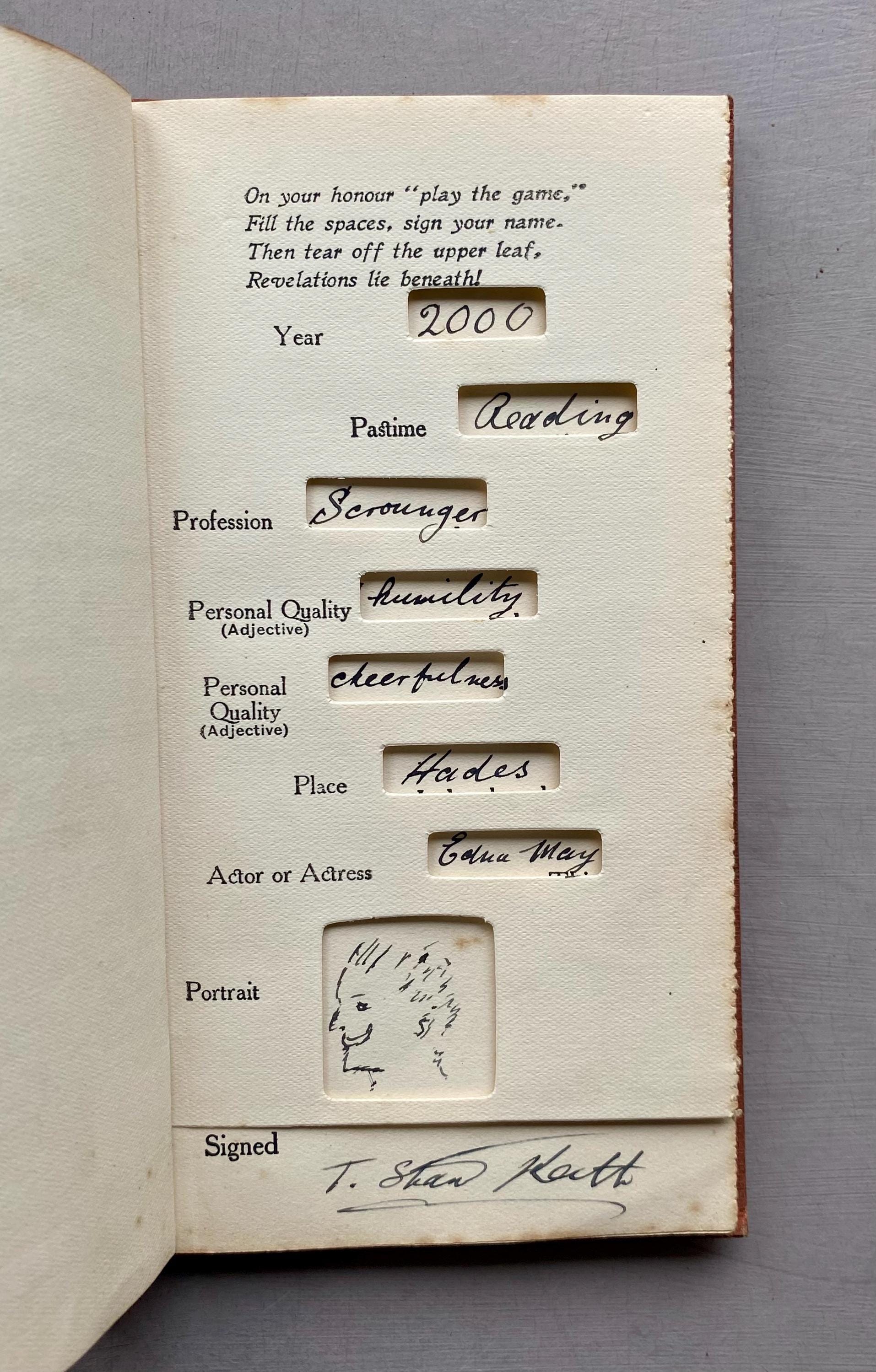 Revelations of My Friends. Published by Dow and Lester in 1919.