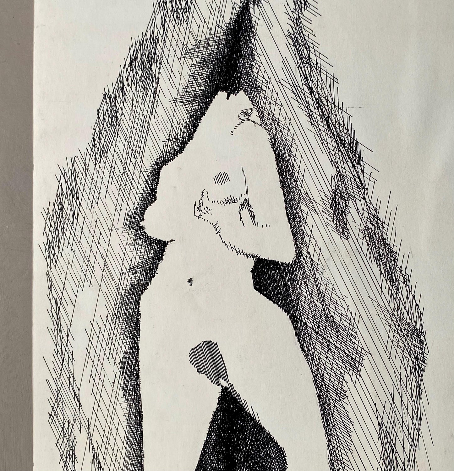 A Ink Drawing by Philippe Bérard. Created in Paris, France in 1976. Size: 50 x 33 cms.