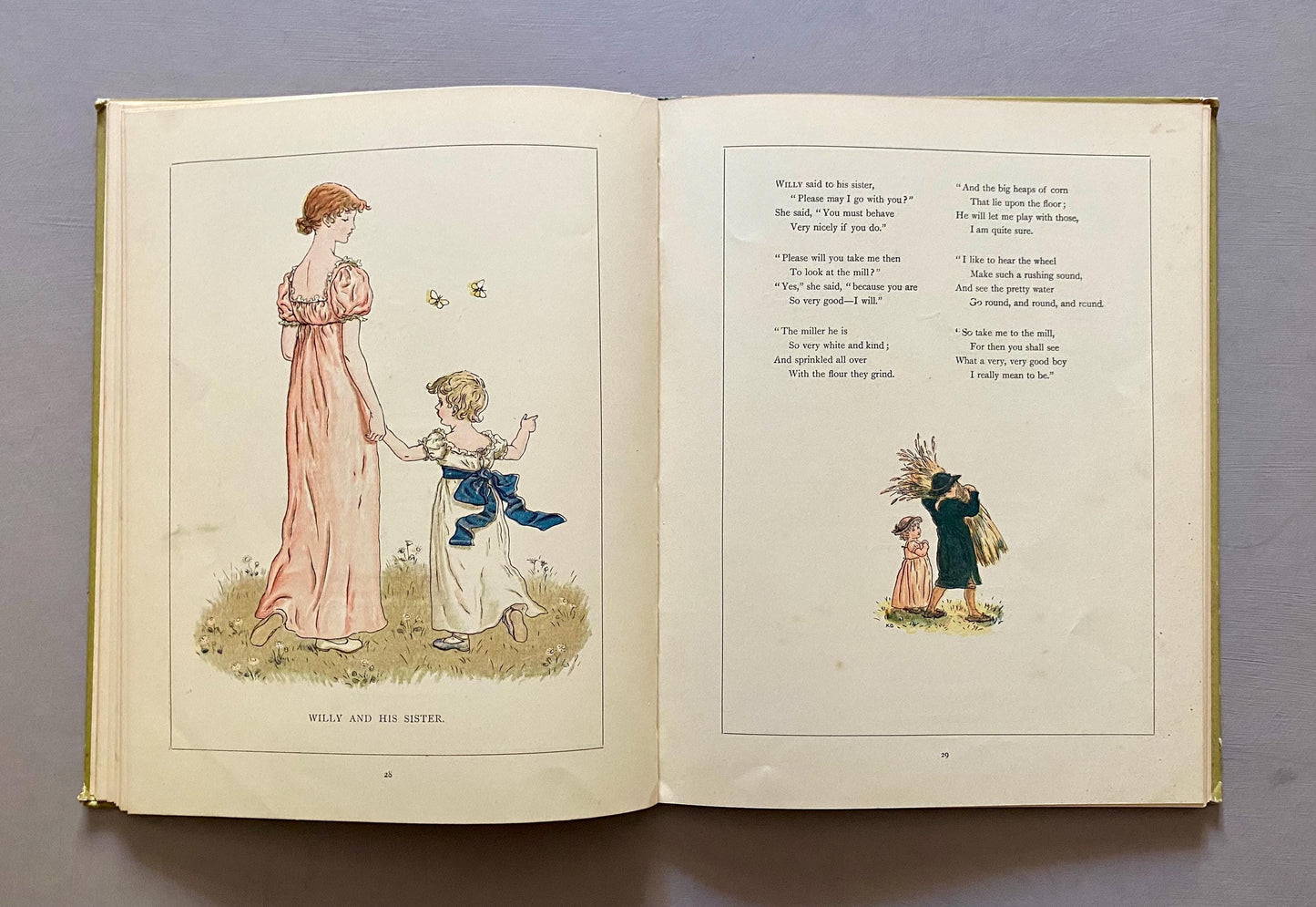 Marigold Garden. Pictures and Rhymes byayay Kate Greenaway. Published by Frederick Warne. Circa 1900.