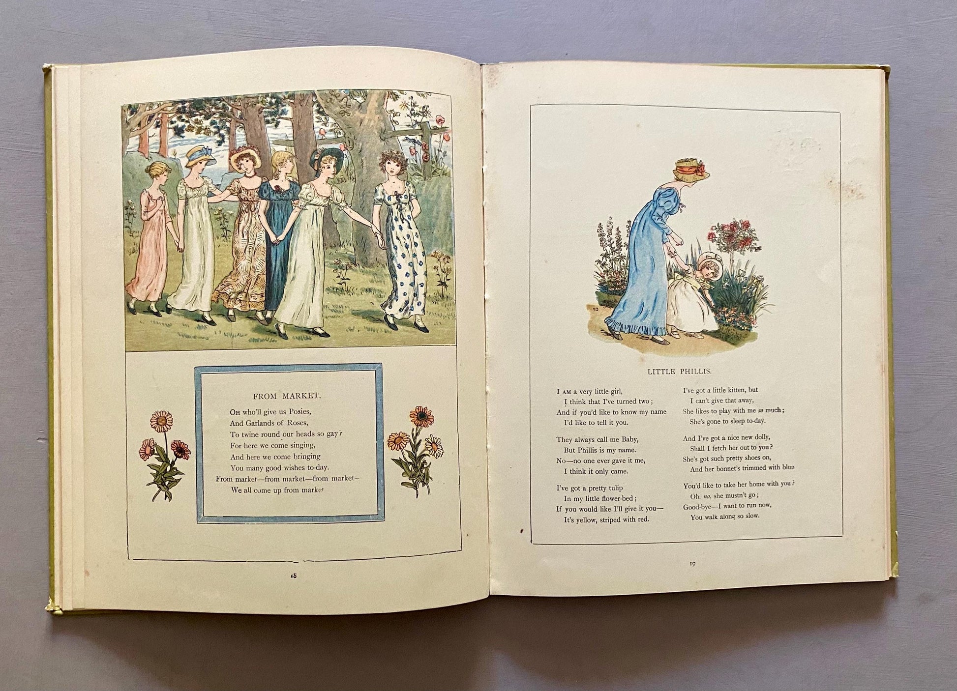 Marigold Garden. Pictures and Rhymes byayay Kate Greenaway. Published by Frederick Warne. Circa 1900.