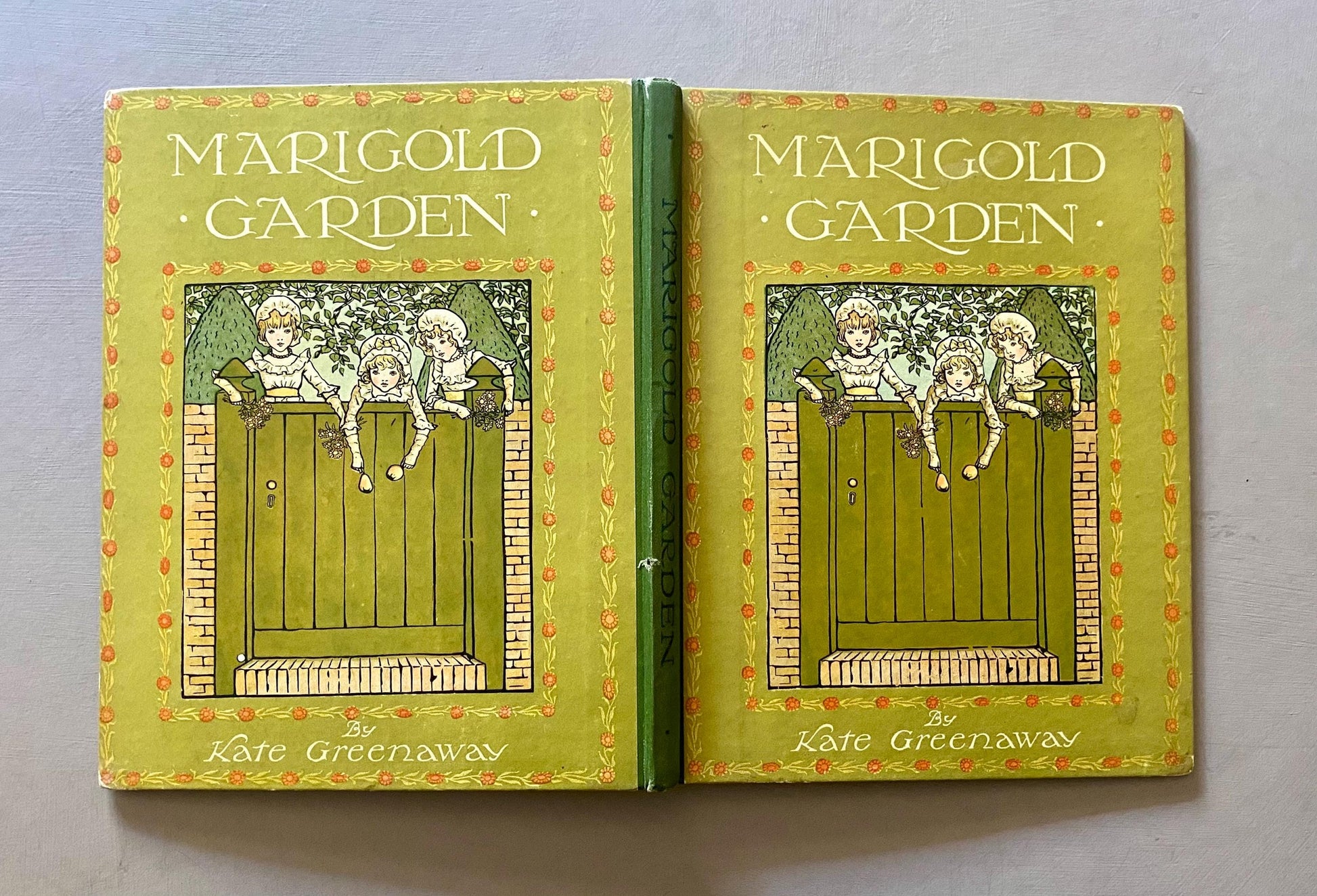 Marigold Garden. Pictures and Rhymes byayay Kate Greenaway. Published by Frederick Warne. Circa 1900.