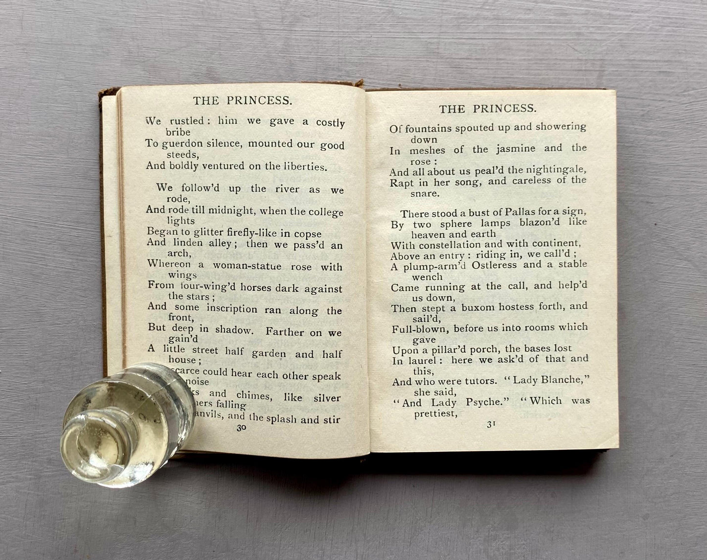 The Princess. A Medley. By Alfred Lord Tennyson. A Tiny Book Published by Collins Clear-Type Press