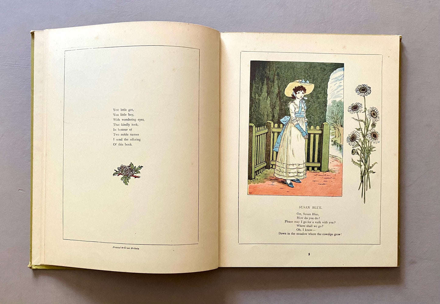 Marigold Garden. Pictures and Rhymes byayay Kate Greenaway. Published by Frederick Warne. Circa 1900.