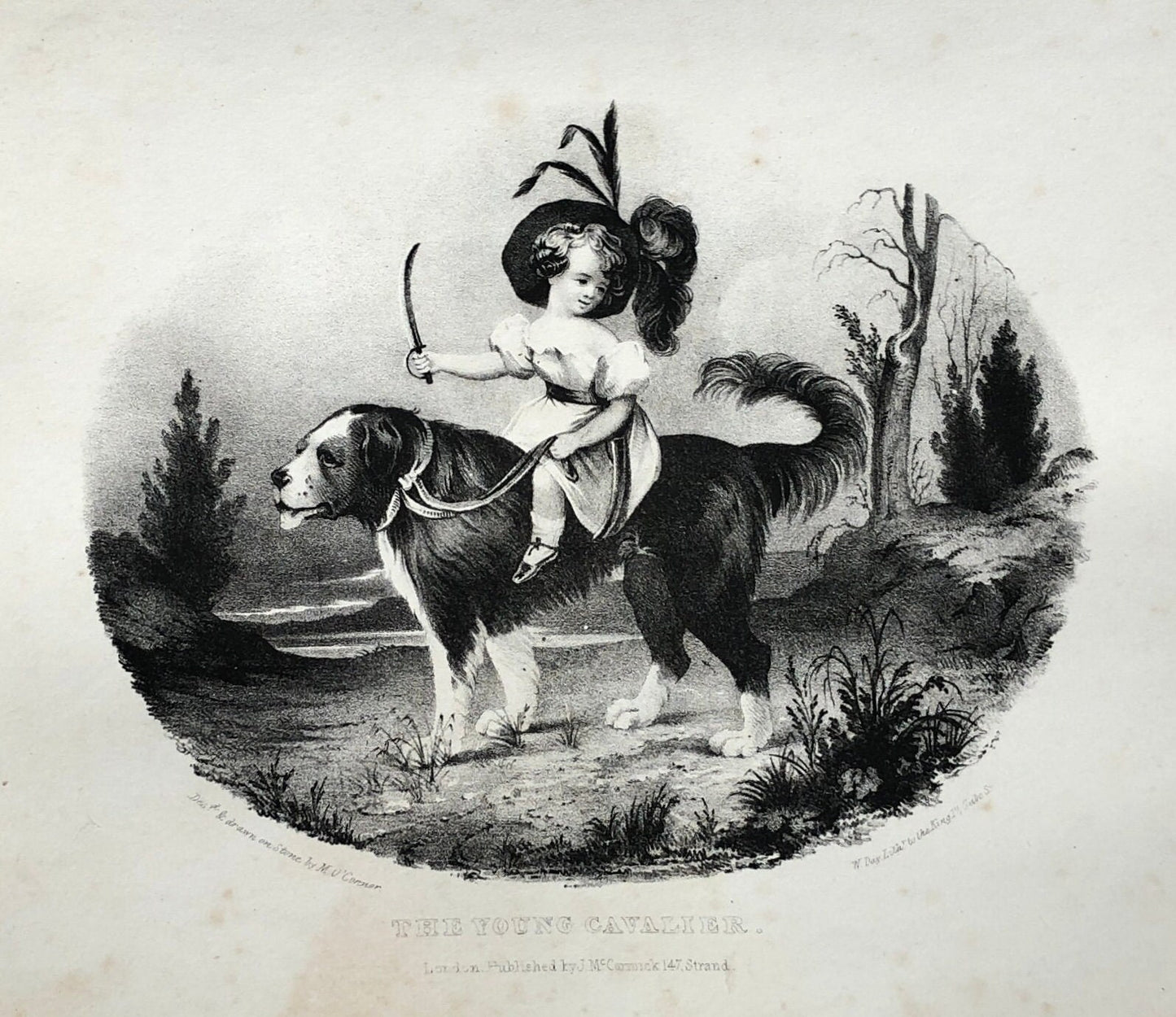 The Young Cavalier. An Original Georgian Engraving by M O’Connor. Published in London in the Early 1800’s. Size: 23 x 27.8cms.